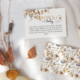 Cartão De Informações Cores de Chá de fraldas de flor selvagem