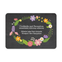 Coroa de casamento Boho Woodland em quadro-negro