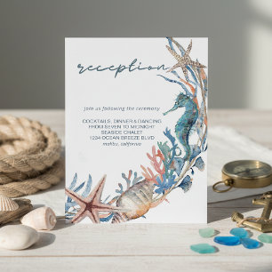 Cartão De Informações Coroa do Mar Recepção de Casamento na Praia