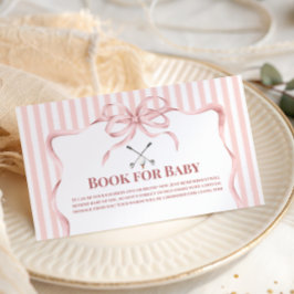 Cartão De Informações Country Club Pink Girl Golf Book for Baby Shower