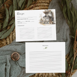 Cartão De Informações Country Kitchen | Placa de recebimento de Chás de