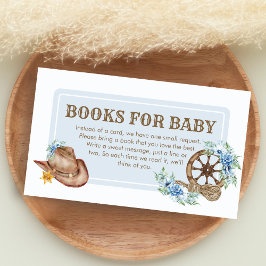 Cartão De Informações Cowboy Baby Shower Books for Baby