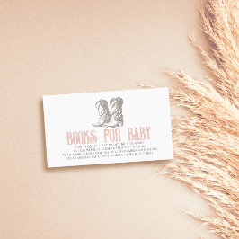 Cartão De Informações Cowboy/Cowgirl Boots Livros de Chá para Bebê