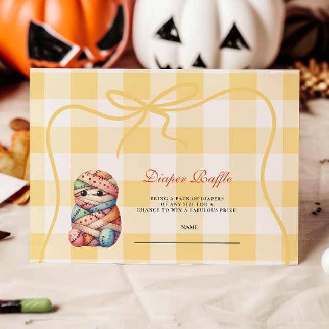 Cartão De Informações Cozy Patchwork Halloween Diapper Raffle (Criador carregado)