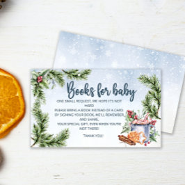 Cartão De Informações Cozy Winter Hot Cocoa Snowly livros para bilhetes