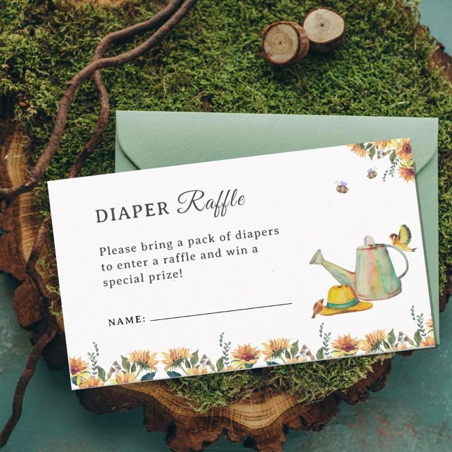 Cartão De Informações Crescendo com Fralda de amor Raffle (Criador carregado)