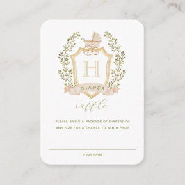 Cartão De Informações Crest de Carruagem bebê | Gabinete de Raffle Frald