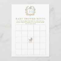 Crest de Carruagem bebê | Jogo de Bingo Chá de fra