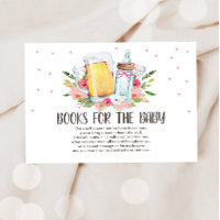 Criação Traga um livro Cerveja e Garrafas Rosa Rus