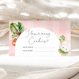 Cartão De Informações Criança cultivada localmente quantos doces no vidr