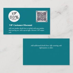 Cartão De Informações Criar Códigos QR de Embalagens de Descontos VIP pa