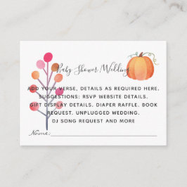 Cartão De Informações Crie Detalhes de Eventos Personalizados - Abóbora 