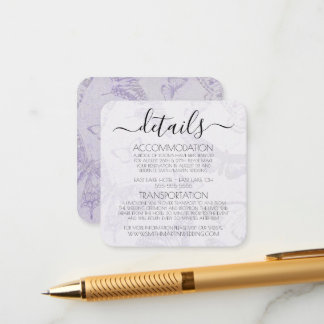 Cartão De Informações Crie Seu Próprio Padrão De Borboleta Vintage