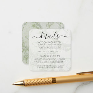 Cartão De Informações Crie Seu Próprio Padrão De Borboleta Vintage