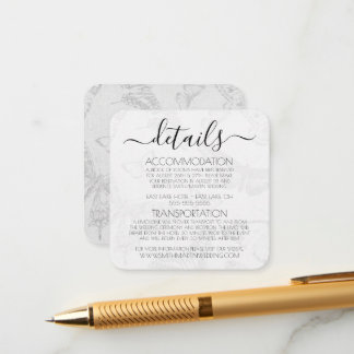 Cartão De Informações Crie Seu Próprio Padrão De Borboleta Vintage