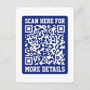 Cartão De Informações Crie um código QR escaneável Azul Marinho (editá