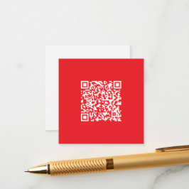 Cartão De Informações Crie um código QR vermelho digitalizável (editável