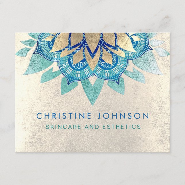 Cartão De Informações cuidado com a pele e estética (Frente)