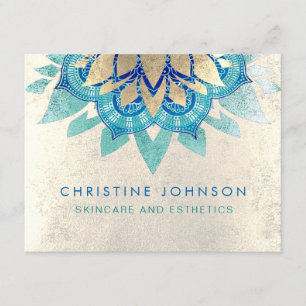 Cartão De Informações cuidado com a pele e estética