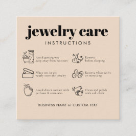 Cartão De Informações Cuidados Judaicos Minimalistas Obrigado Beige Come