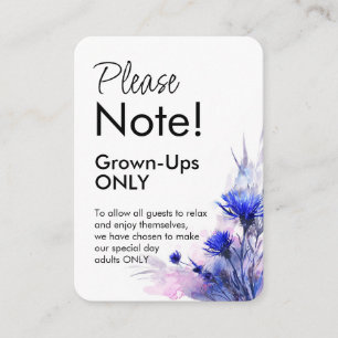 Cartão De Informações Cultivados Apenas Reverie Cornflower