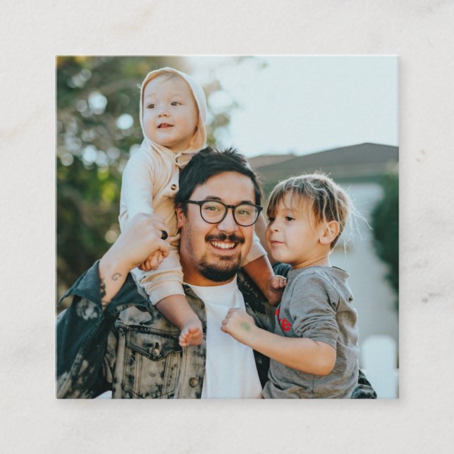 Cartão De Informações Custom Photo (Frente)