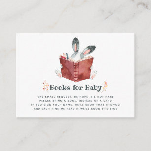 Cartão De Informações Cute Bunny Outono - Livro de Pedido de Chuvinha de