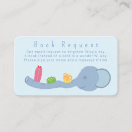 Cartão De Informações Cute Elephant & Gifts "Pedido de Livro" Enclosure 