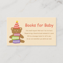 Cartão De Informações Cute Frog & Bear "Bring a Book" Enclosure Card