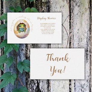 Cartão De Informações Cute Kawaii Gecko Lizard Chá de fraldas de Ovo