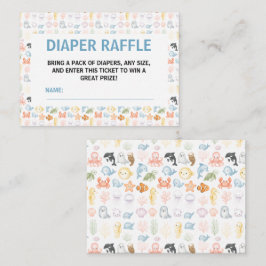 Cartão De Informações Cute Ocean Under the Sea Animal Baby Shower