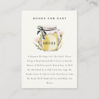 Cartão De Informações Cute Pastel  Honey Jar Books For Baby Shower