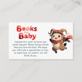 Cartão De Informações Cute Ram Winter Books for Baby Card