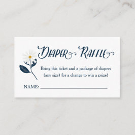 Cartão De Informações Cute Scandi Daisy Fralda Raffle Ticket C