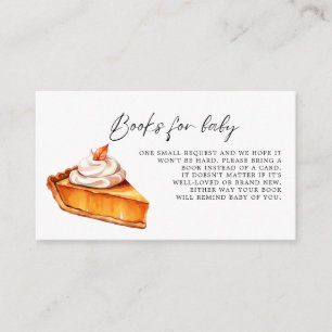 Cartão De Informações Cutie Pumpkin Fall Chá de fraldas Livros para Bebê