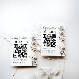 Cartão De Informações Dados relativos ao Chá de fraldas neutro por sexo