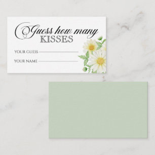 Cartão De Informações Daisy, adivinha quantos beijos beijou o jogo de no