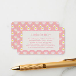 Cartão De Informações Daisy Baby Shower Book Request