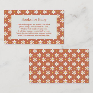 Cartão De Informações Daisy Baby Shower Book Request