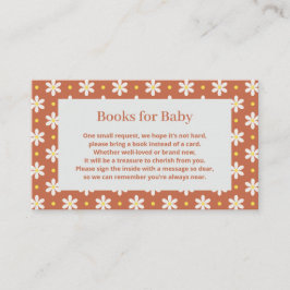 Cartão De Informações Daisy Baby Shower Book Request