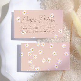 Cartão De Informações Daisy Flores Boho Rosa Floral Chás de Bebê