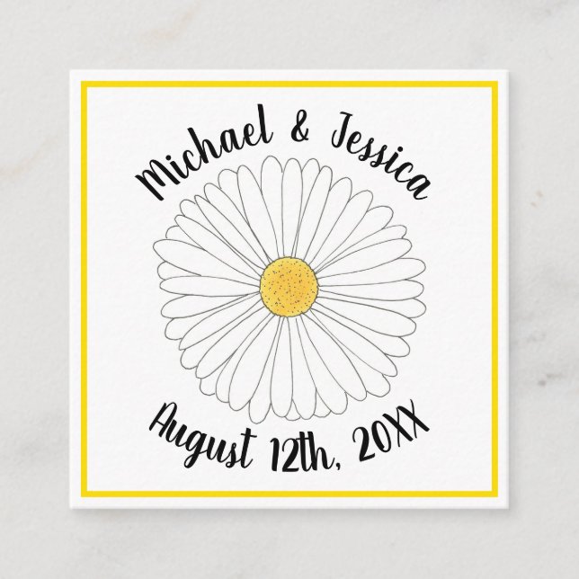 Cartão De Informações Daisy Flower Floral Daisies Petals Garden (Frente)