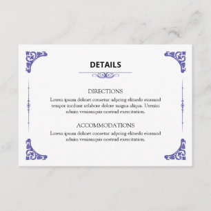 Cartão de Informações de Casamento