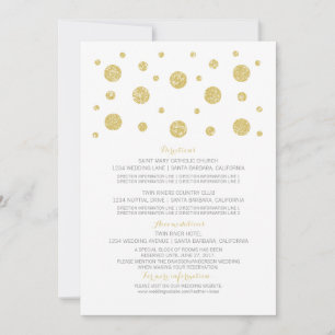 Cartão de Informações de Casamento com Confete Bri