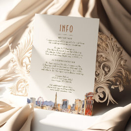 Cartão de Informações de Casamento de Amor de Las 