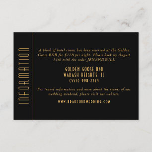 Cartão de Informações de Casamento de Ventilador d