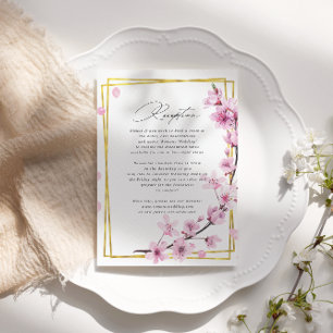 cartão de informações de casamento floral primaver