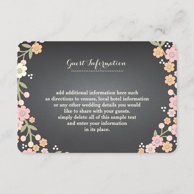 Cartão de Informações de Casamento II - Grinalda F (Frente)