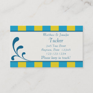 Cartão de Informações de Contato da Noite e do Gro