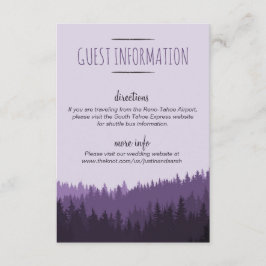 Cartão de Informações de Convidado Rustic Mountain